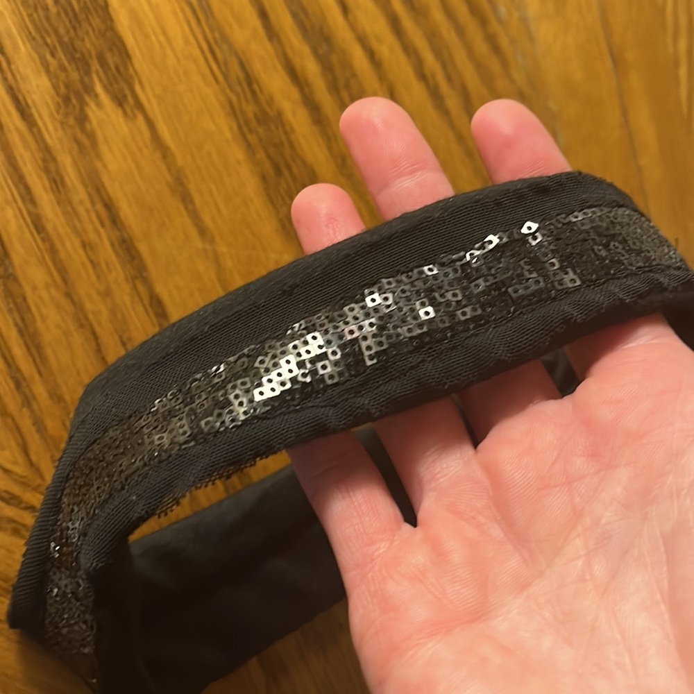 Women’s Sequin Headband 1.5” - Square Sequins & Gauze / Mesh Elastic Headband - Picture 6 of 6